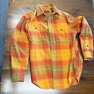 Orvis Perfect flannel Shirt in Orange, Green, Red